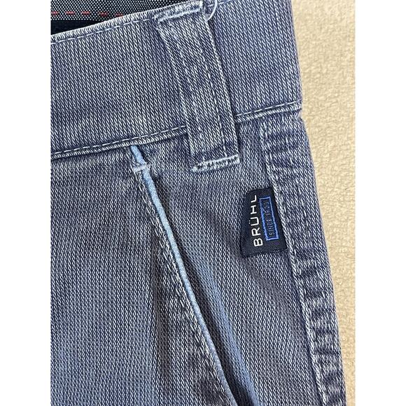 Bruhl Pants Mens 36R Blue Straight Leg Mid Rise Regular Fit Stretch Chino - Picture 9 of 15